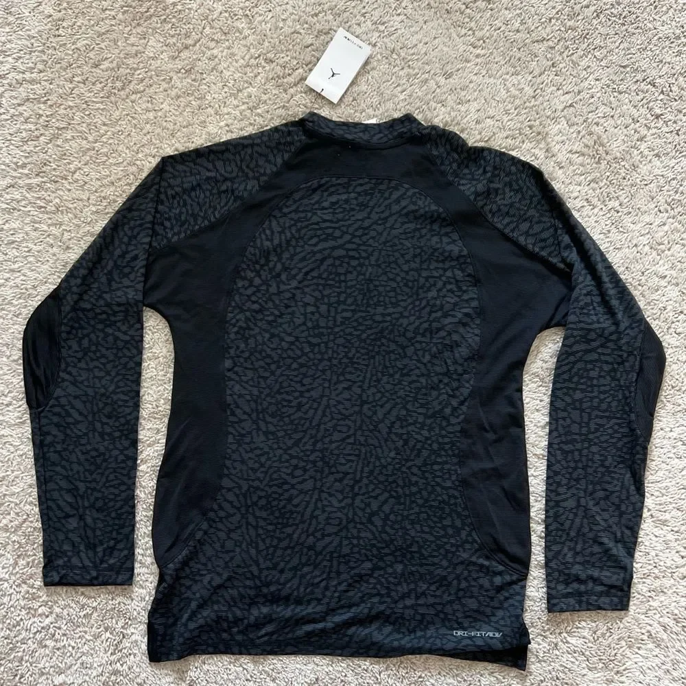 Nike Air Jordan Dri-FIT ADV Long Sleeve Shirt Elephant Print Black